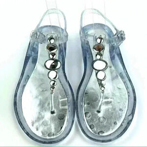 kenneth cole reaction sandals 5 blue gem jelly Y2k